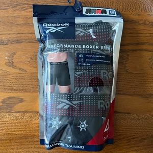 NEW Reebok Men's Performance Cooling Boxer Briefs 4Pack 6"Inseam Underwear M